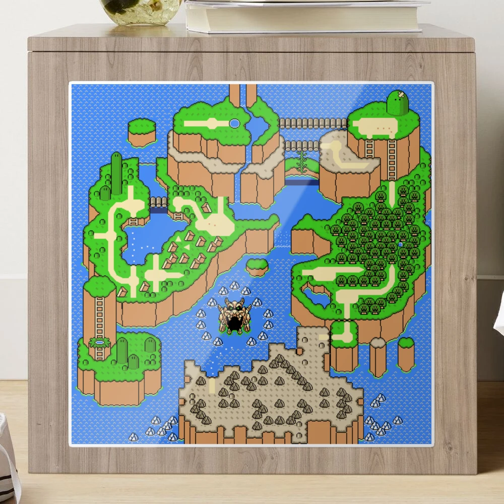 Super Mario World Map Cross Stitch Pattern Overworld Retro 