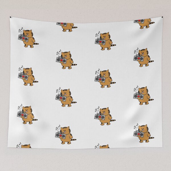 Item preview, a Cat with a cassette player designed and sold by superbaechoo.