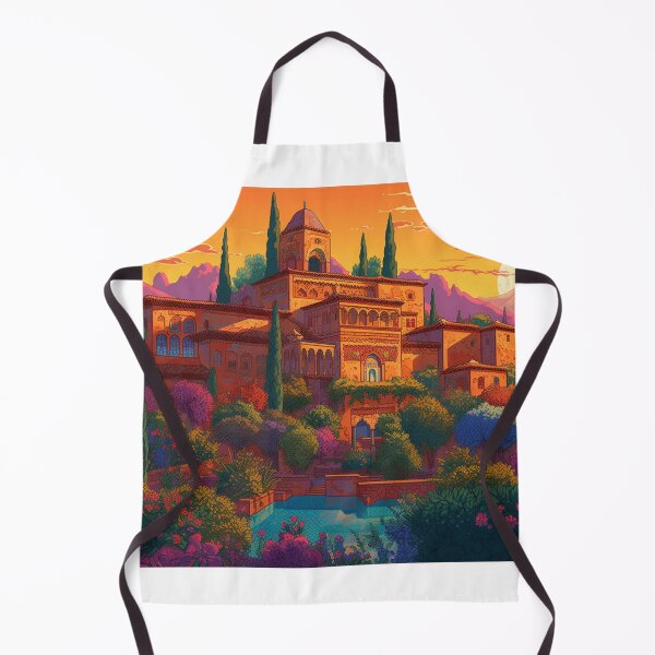 Item preview, The Alhambra, Granada, Spain, Original, AI Generated Art - A Famous Monument of Islamic Architecture designed and sold by studioSharonKay.