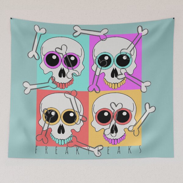 Item preview, 4 FUNNY SKULLS designed and sold by inarausch2023.