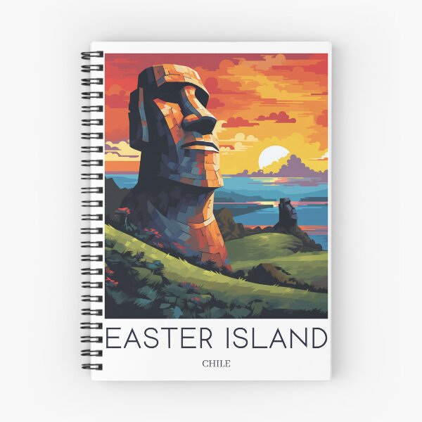 Item preview, A Pop Art Travel Print of Easter Island - Chile designed and sold by StudioRedKoala.