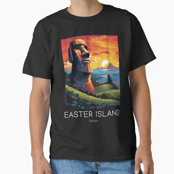 Item preview, A Pop Art Travel Print of Easter Island - Chile designed and sold by StudioRedKoala.
