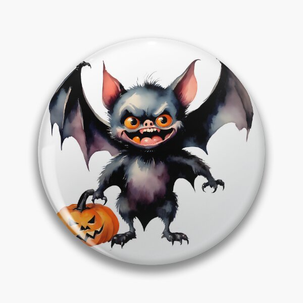 Item preview, Naughty Baby Bat And His Halloween Pumpkin designed and sold by BloomCatB.