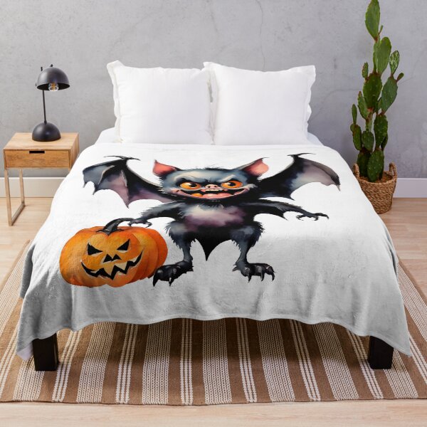 Item preview, Naughty Baby Bat And His Halloween Pumpkin designed and sold by BloomCatB.