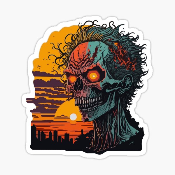 Item preview, Futuristic Zombie Graphic Illustration designed and sold by The Funscape Store.