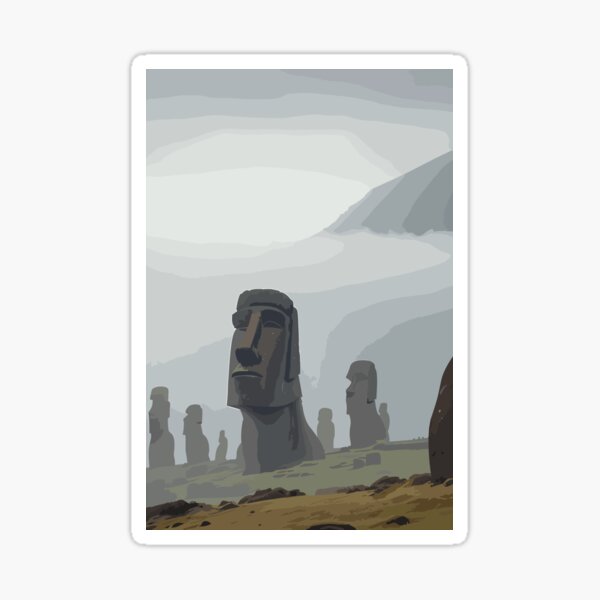 Moai Easter Island Head Statue Emoji Meme Sticker for Sale by CoryHarts