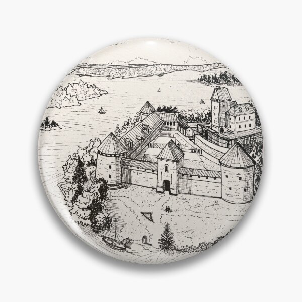 Item preview, Trakai Island Castle Lithuania Gothic Architecture Travel Art designed and sold by Wall-Art-Sketch.
