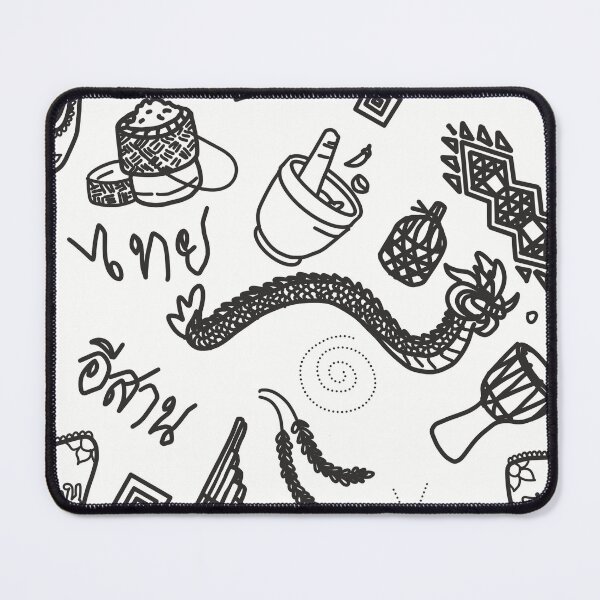 Item preview, Thai Isan pattern drawing line art designed and sold by Sowwarnza.