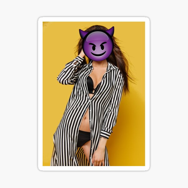 Ohh Sexy Sticker. Chat Reaction with Fem Illustration par