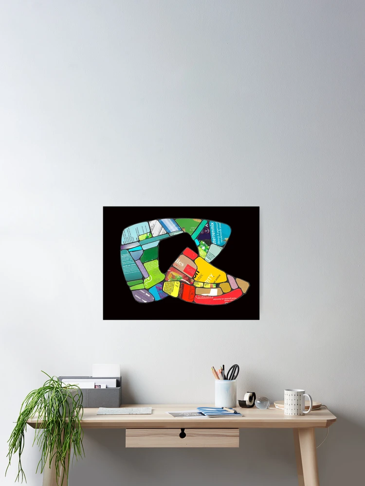 Thumbnail 2 of 3, Poster, Capital stone "R" designed and sold by Ruud van Koningsbrugge.
