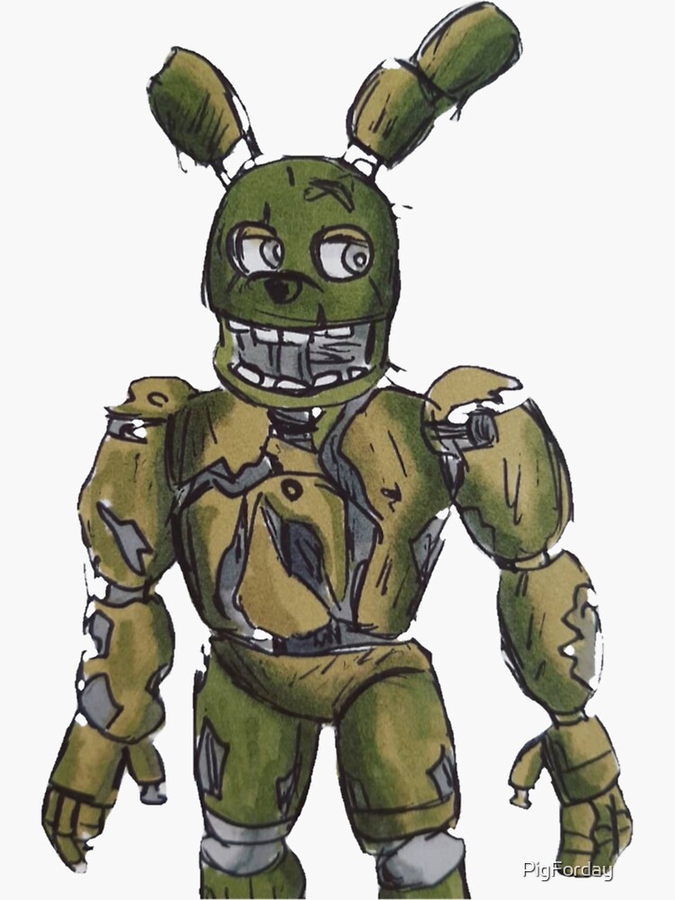 Into the Pit but it's Springtrap REMASTERED Sticker for Sale by