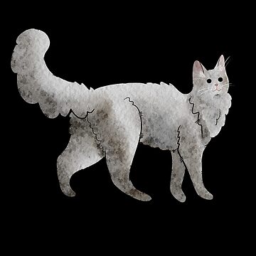 Artwork thumbnail, White Turkish Angora - Watercolor - Cat lovers gifts by FelineEmporium
