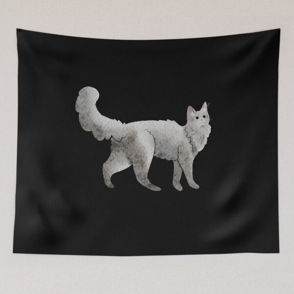 Item preview, White Turkish Angora - Watercolor - Cat lovers gifts designed and sold by FelineEmporium.
