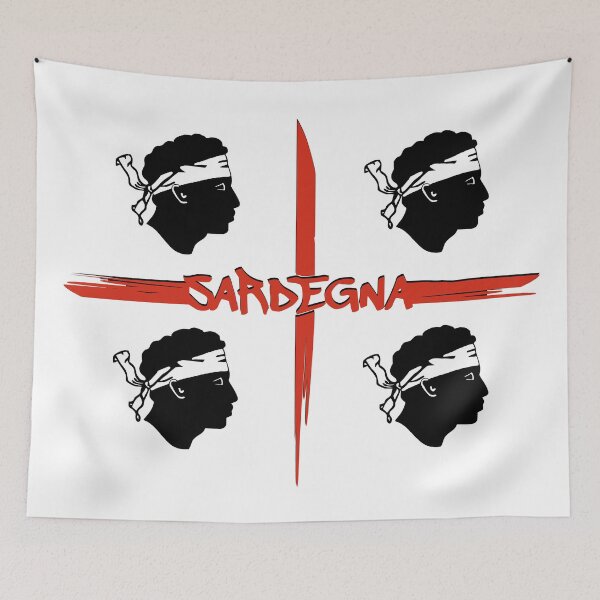 Item preview, Sardegna - Sardinia - Sardinia flag - Bandiera Sarda - 4 Mori - Paint brush strokes designed and sold by miskaralise.
