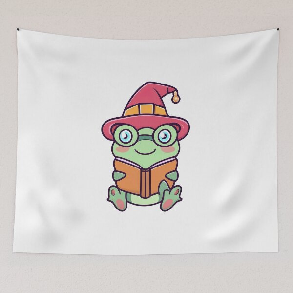 Item preview, Cute Wizard Frog Reading a Book designed and sold by witch-night.