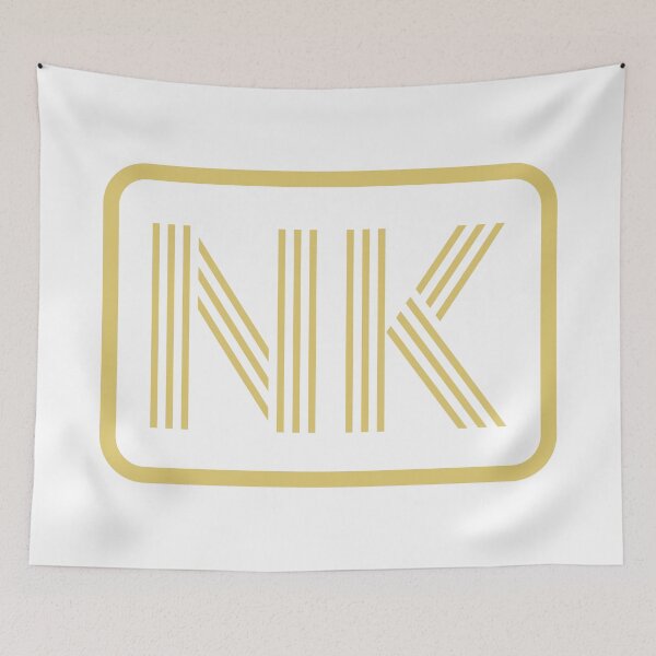 Item preview, NK Initials Gold Geometric Letters designed and sold by Jeallan Designs.