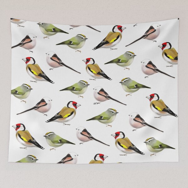 Item preview, Goldcrest, European Goldfinch, Long-tailed Bushtit designed and sold by kataszep.
