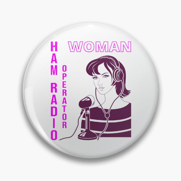Item preview, Woman HAM Radio Operator two-colors var-3 designed and sold by tuzlay.