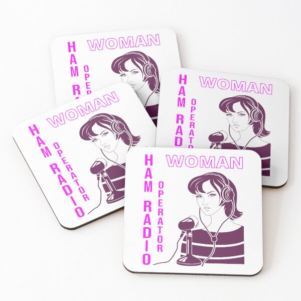 Item preview, Woman HAM Radio Operator two-colors var-3 designed and sold by tuzlay.