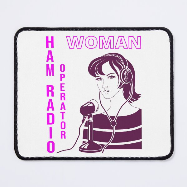 Item preview, Woman HAM Radio Operator two-colors var-3 designed and sold by tuzlay.