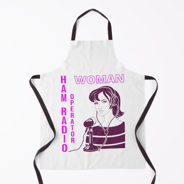 Item preview, Woman HAM Radio Operator two-colors var-3 designed and sold by tuzlay.