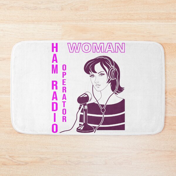Item preview, Woman HAM Radio Operator two-colors var-3 designed and sold by tuzlay.