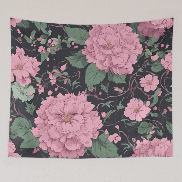 Item preview, Pink big flower Pattern designed and sold by SeamCraft.
