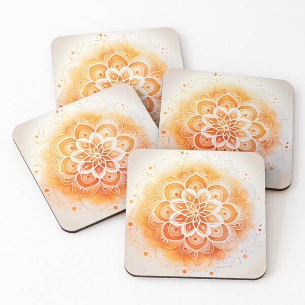 Item preview, Solar Serenity: Embrace Zen and Creativity with our Orange Mandala Elegance designed and sold by VeronicArt85.