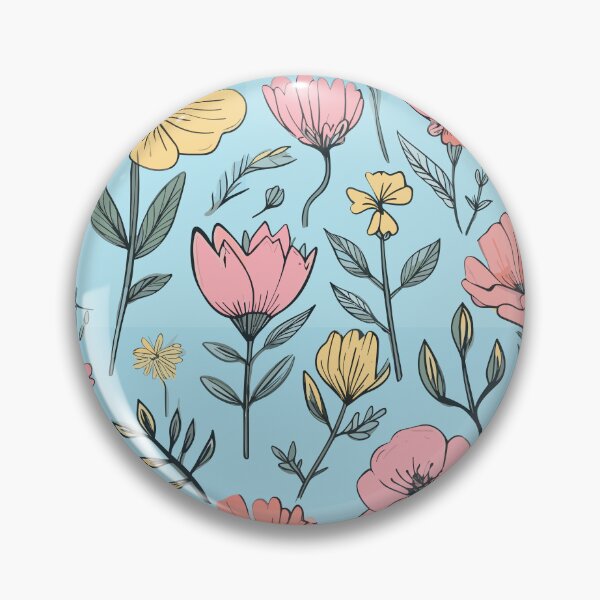 Item preview, Hand Drawn Pastel Flowers Pattern designed and sold by Just-Flowers.
