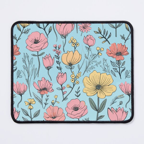 Item preview, Hand Drawn Pastel Flowers Pattern designed and sold by Just-Flowers.