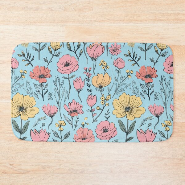 Item preview, Hand Drawn Pastel Flowers Pattern designed and sold by Just-Flowers.