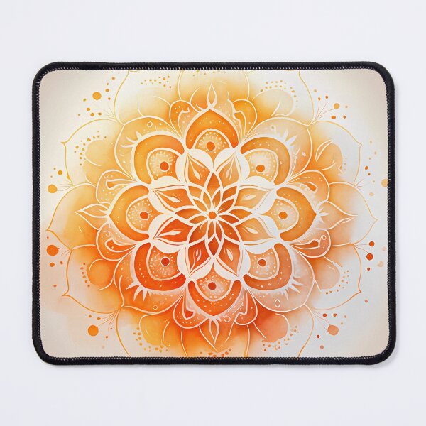 Item preview, Solar Serenity: Embrace Zen and Creativity with our Orange Mandala Elegance designed and sold by VeronicArt85.