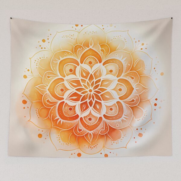 Item preview, Solar Serenity: Embrace Zen and Creativity with our Orange Mandala Elegance designed and sold by VeronicArt85.