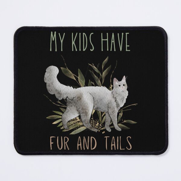 Item preview, My Kids Have Fur and Tails - Cat Parents Design - White Turkish Angora designed and sold by FelineEmporium.