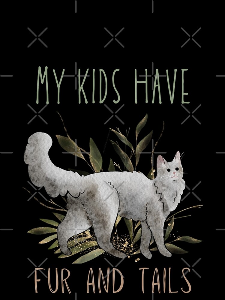 Thumbnail 5 of 5, Graphic T-Shirt Dress, My Kids Have Fur and Tails - Cat Parents Design - White Turkish Angora designed and sold by FelineEmporium.