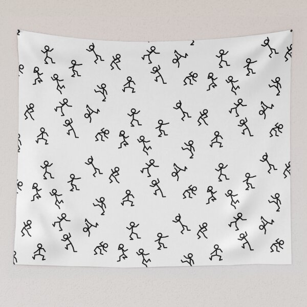 Item preview, Dancing stick figures dance a wild dance designed and sold by chrisbears.