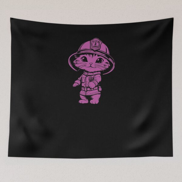 Item preview, Firefighter Cat - Fuchsia designed and sold by Soulemotion.