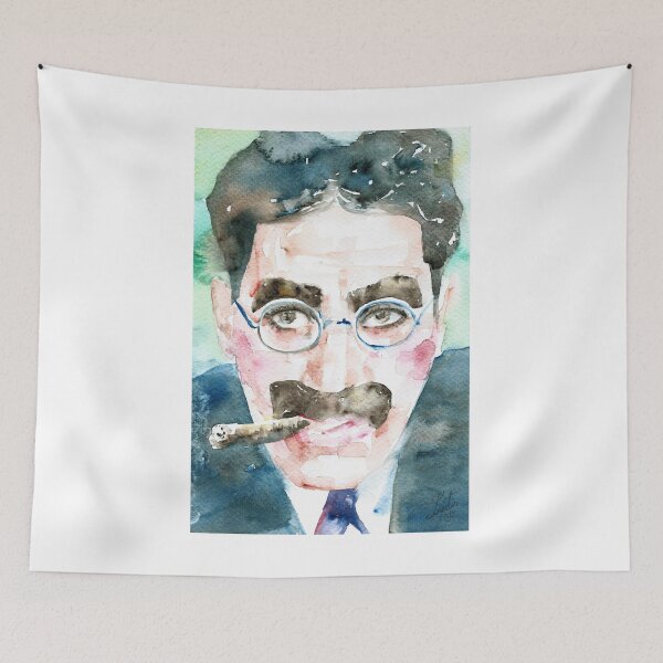 Item preview, GROUCHO MARX watercolor portrait designed and sold by lautir.