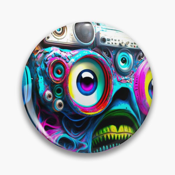 Item preview, Radiant Radio: A Cheerful Face-shaped Art Piece designed and sold by CoutureGlowcc.