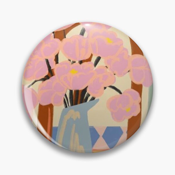Item preview, flower pink in blue vase designed and sold by Richardquintana.