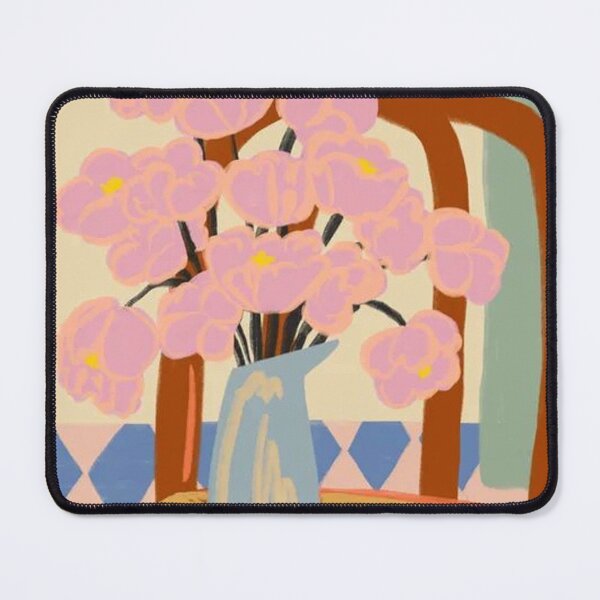 Item preview, flower pink in blue vase designed and sold by Richardquintana.