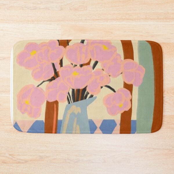 Item preview, flower pink in blue vase designed and sold by Richardquintana.