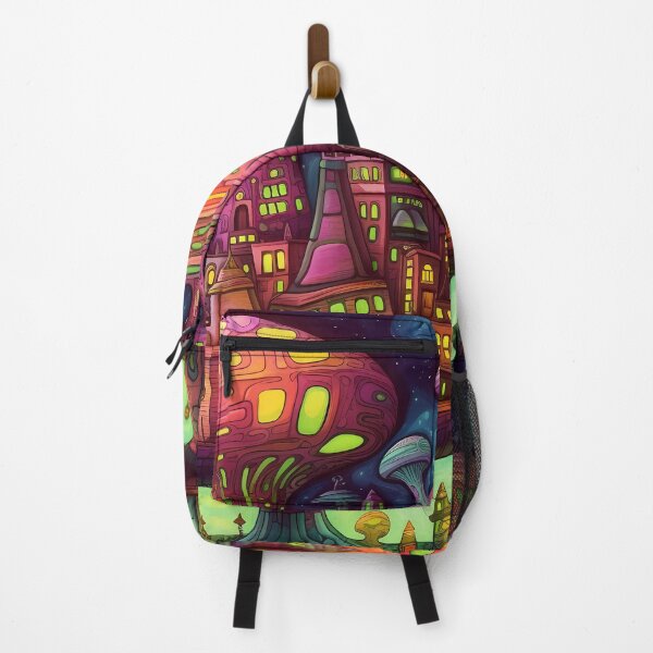 Item preview, “Fantasy Townscape in Vivid Colors” designed and sold by Art-Vortex-fr.