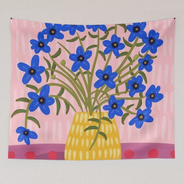Item preview, blue flower in vase designed and sold by Richardquintana.