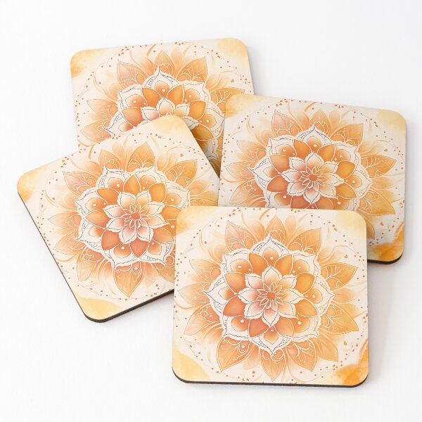 Item preview, Orange mandala decor designed and sold by VeronicArt85.
