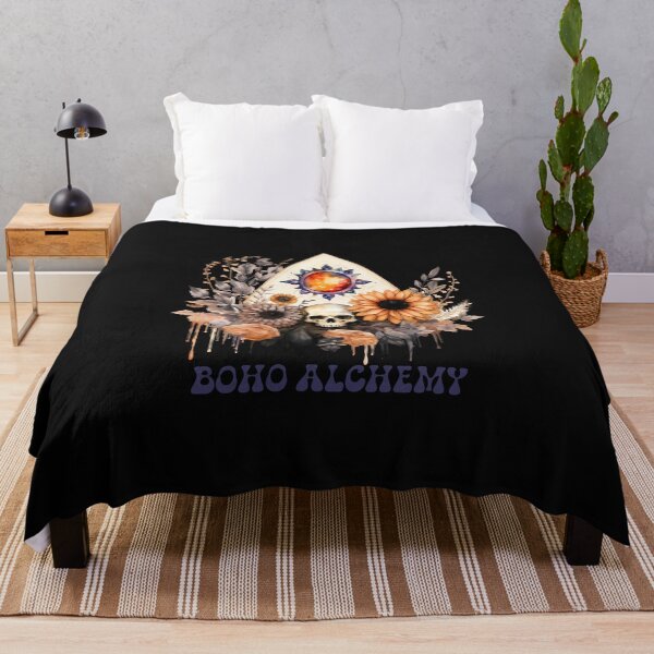 Item preview, Retro Hippie Skull Boho Alchemy designed and sold by AAcrew.