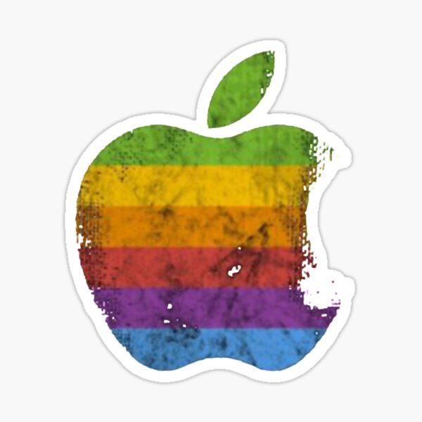 Retro Apple Logo Stickers for Sale | Redbubble