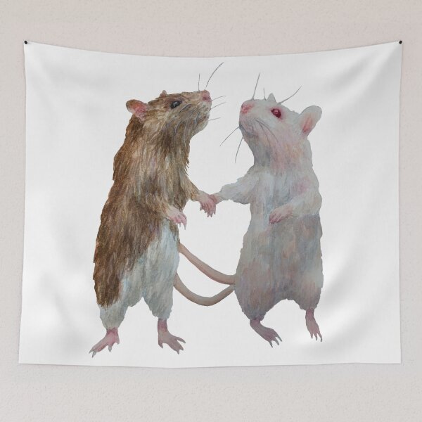 Item preview, Rats Holding Hands designed and sold by paintedpalette3.