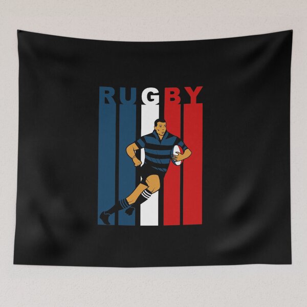 Item preview, Rugby Player On A Tricolor Background designed and sold by Grafixfun.