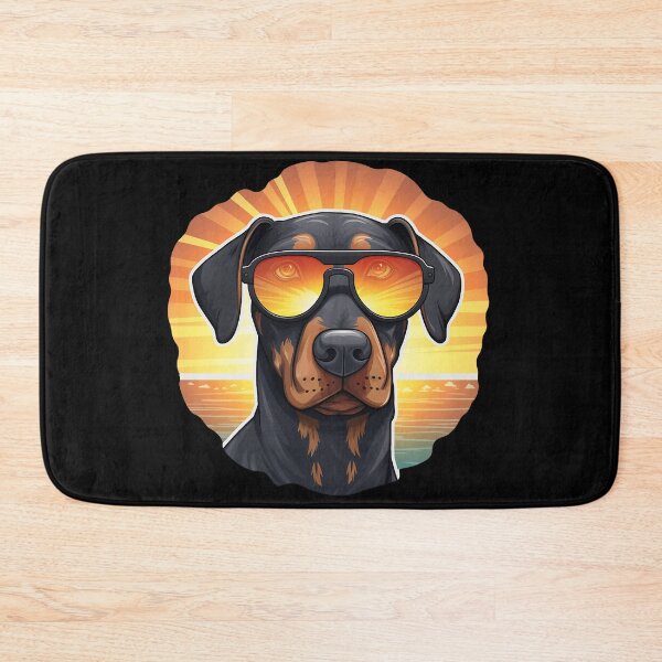 Item preview, Funny Natural Ear Doberman with Glasses designed and sold by LudwikeArts.